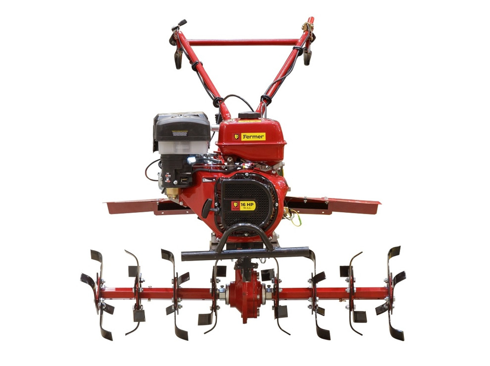 Культиватор бензиновый FERMER FM-1617MXL колеса 6.50-12 (16 л.с., шир. 105 см, колесо 6.50-12, без ВОМ, передач 3+1, пониженная передача)