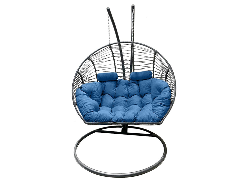 Подвесное кресло Кокон Дабл (голубой)