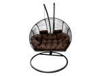 Подвесное кресло Кокон Двойной Премиум Зигзаг (коричневый)