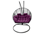 Подвесное кресло Кокон Двойной Премиум Зигзаг (фиолетовый)