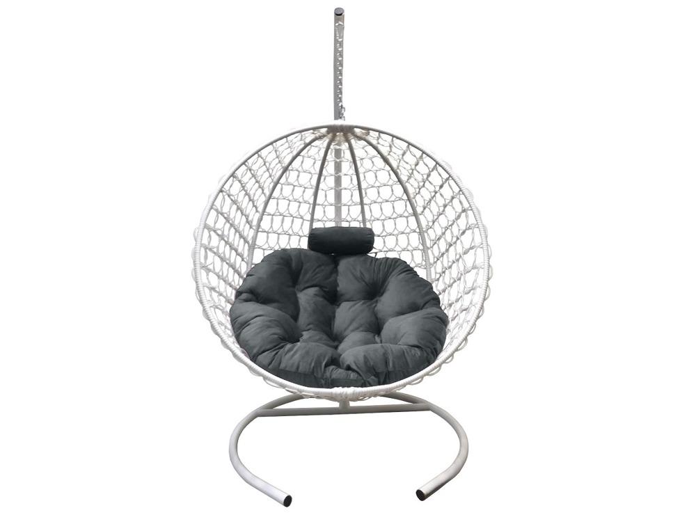 Подвесное кресло Кокон Круглое Премиум (серый)