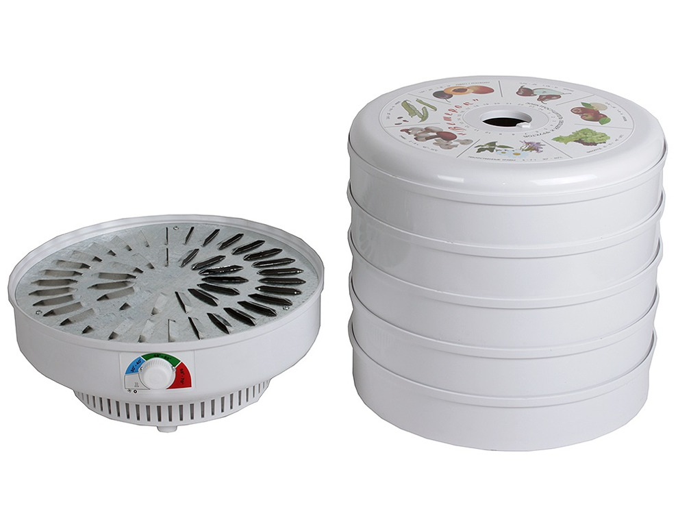 Сушилка для овощей и фруктов 600Вт Ветерок-2 (6 поддонов, белый)+ Поддон для пастилы