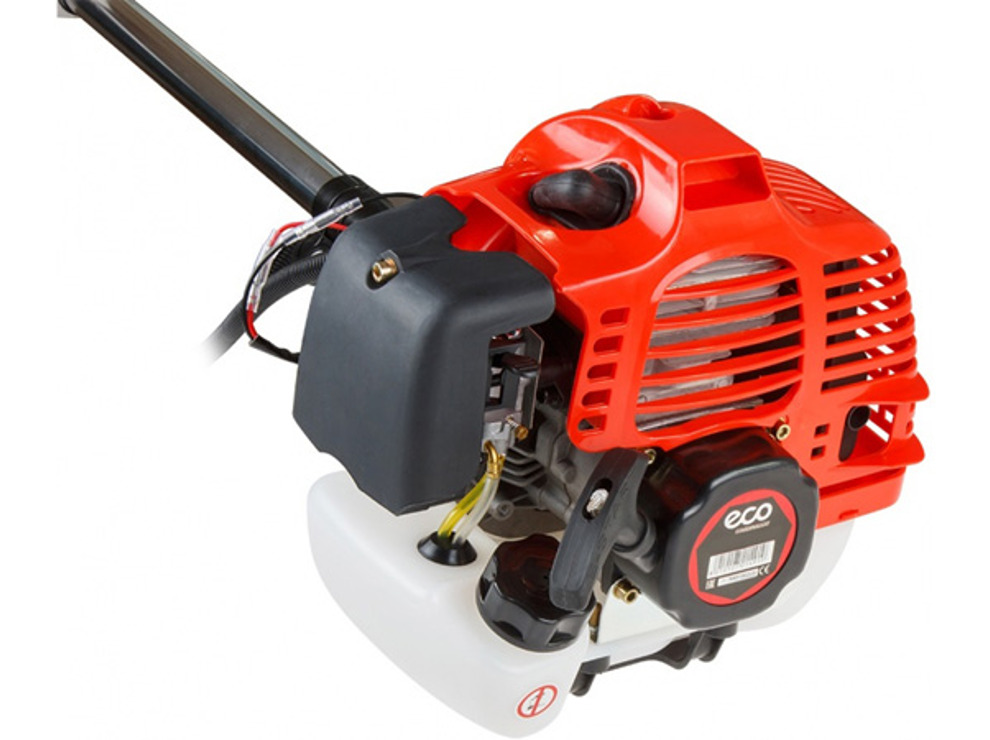 Мотокоса ECO GTP-145N с ножом и головкой (1.45 кВт, 2.0 л.с., 43.0 см3, нож 255х25.4 мм, лёгкий запуск, 3 зуб., ремень двухлямочный, вес 7.6 кг)
