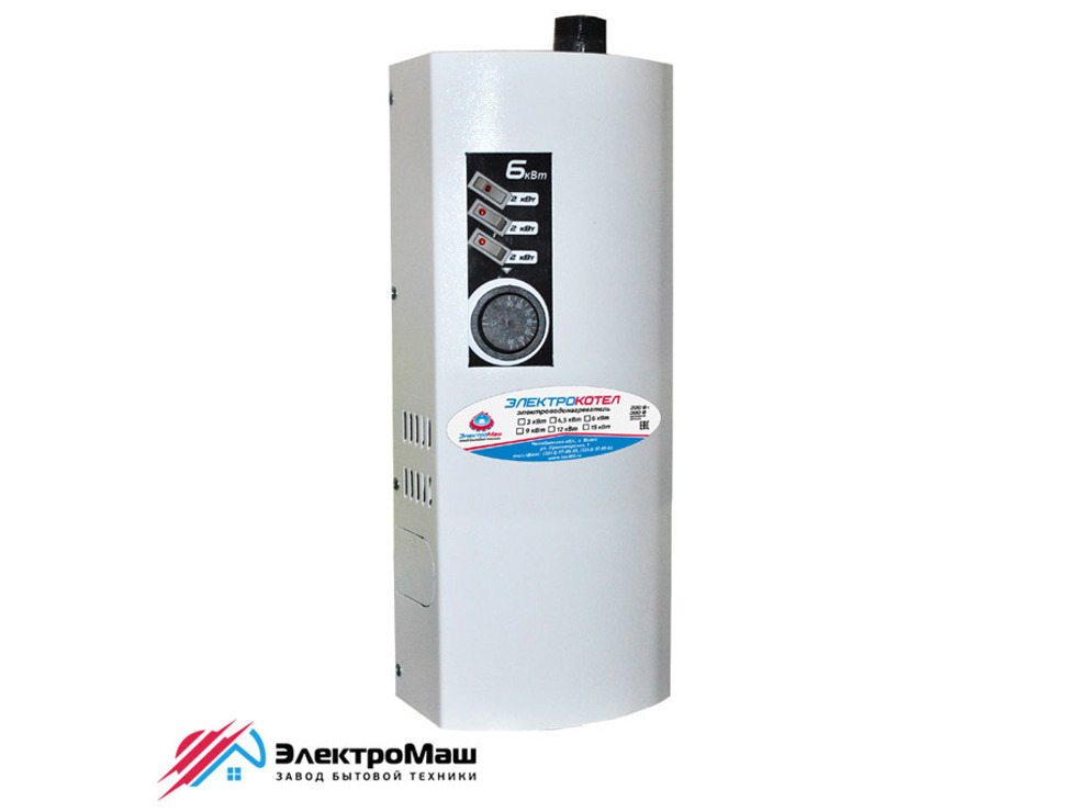 Электрический котел отопления ЭВПМ-6 кВт "Электромаш" до 60 м²