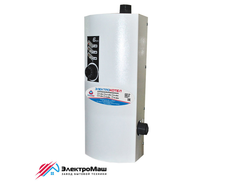 Электрический котел отопления ЭВПМ-6 кВт "Электромаш" до 60 м²
