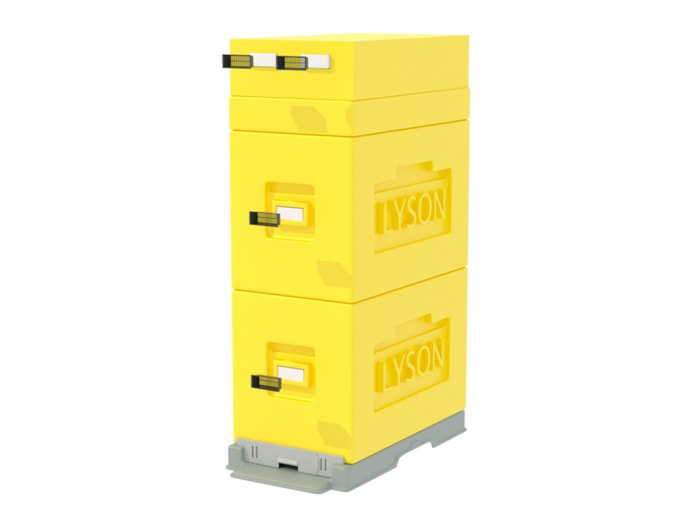 Улей "Дадан" 6-рамочный (2 корпуса Дадан, кормушка), красный