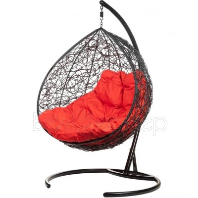 Кресло подвесное BiGarden Gemini Black (красная подушка)